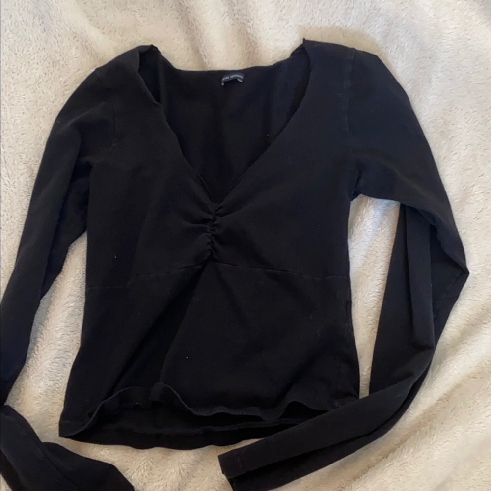 Black cinched brandy melville top